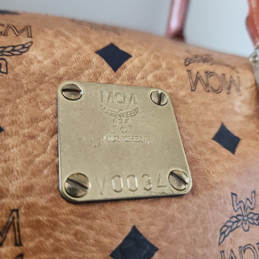 MCM Leather Boston Bag with Crossbody Strap - Picture 9 of 12